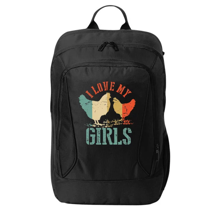 Chicken I Love My Vintage Poultry Farmer Gift City Backpack