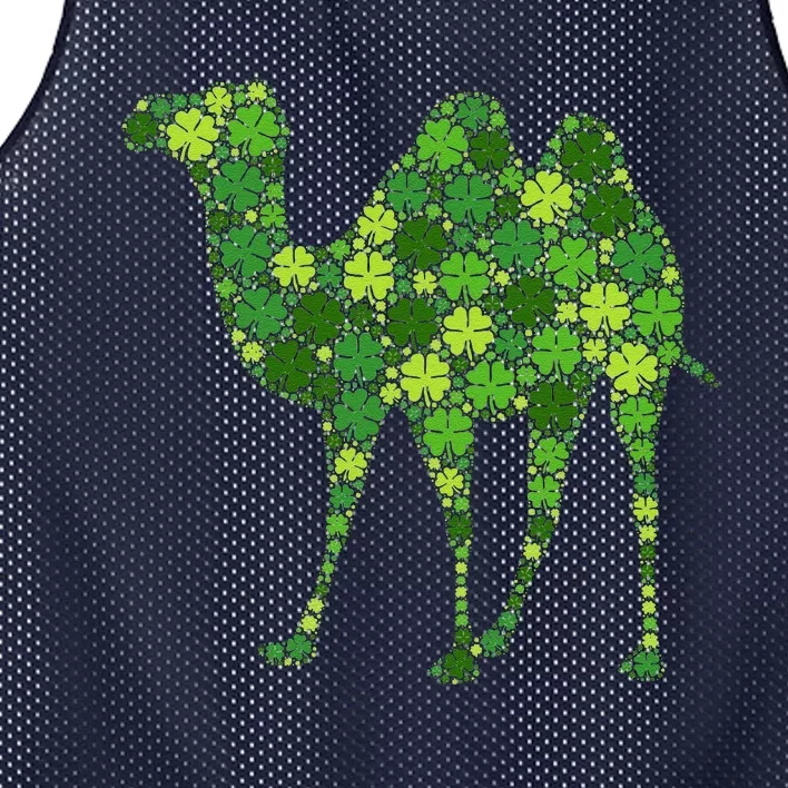 Camel Irish Lucky Green Shamrock Clover St Patricks Day Mesh Reversible Basketball Jersey Tank