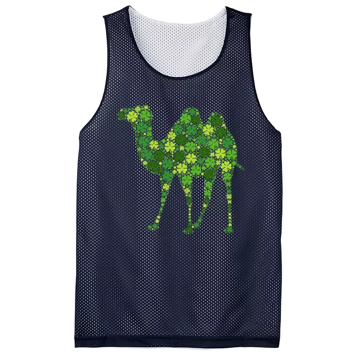 Camel Irish Lucky Green Shamrock Clover St Patricks Day Mesh Reversible Basketball Jersey Tank