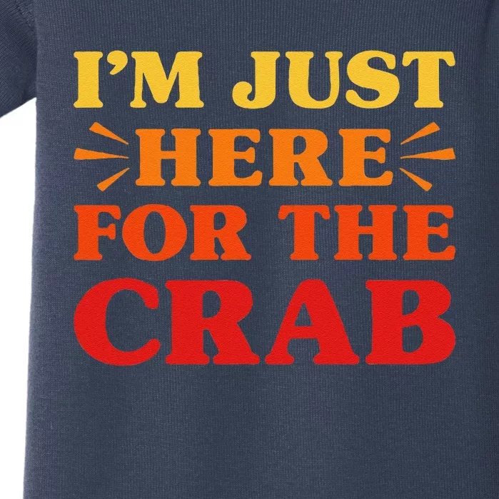 Crab I Love Crab Funny Food Lover Baby Bodysuit