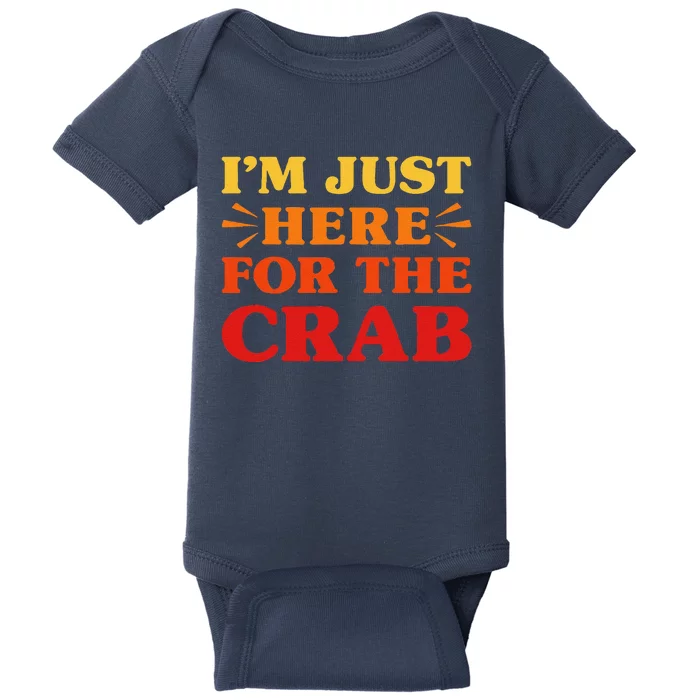 Crab I Love Crab Funny Food Lover Baby Bodysuit