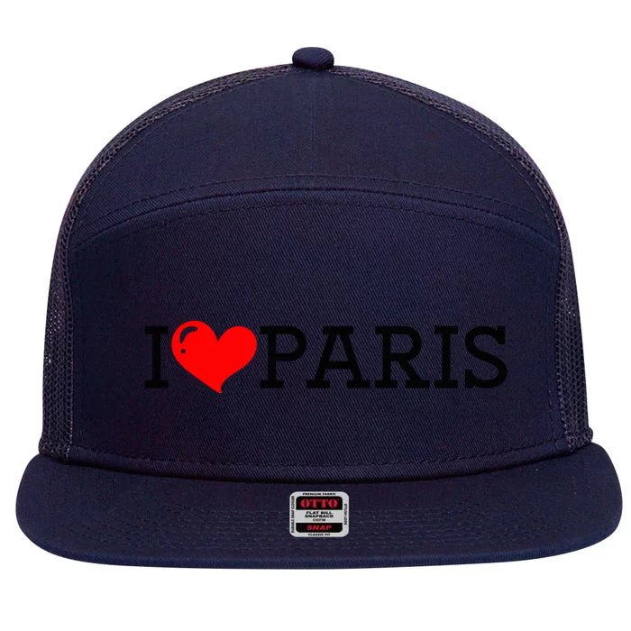 Cool I Love Paris 7 Panel Mesh Trucker Snapback Hat