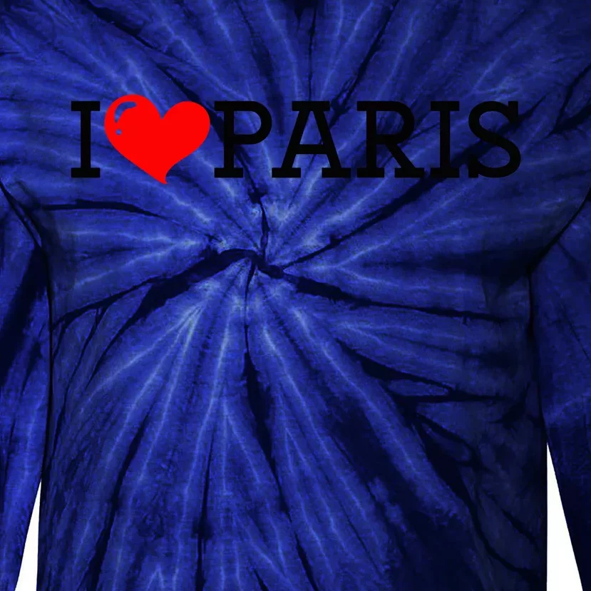 Cool I Love Paris Tie-Dye Long Sleeve Shirt