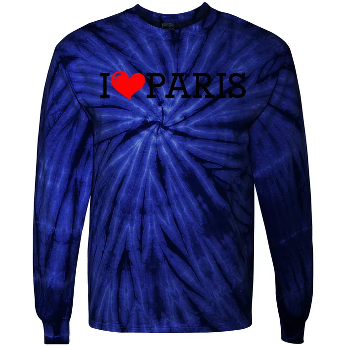 Cool I Love Paris Tie-Dye Long Sleeve Shirt