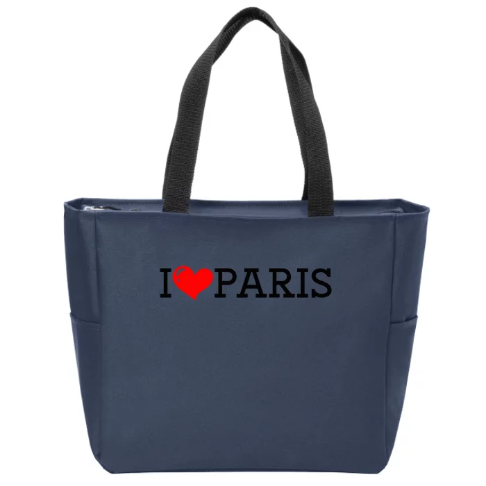 Cool I Love Paris Zip Tote Bag