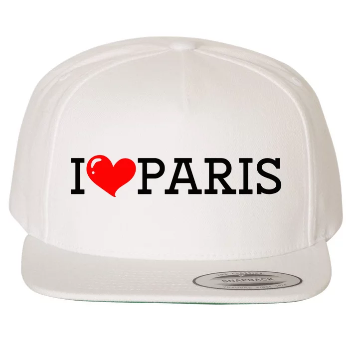 Cool I Love Paris Wool Snapback Cap