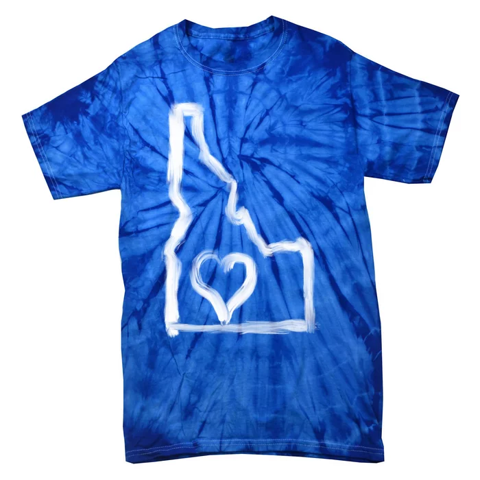 Cute Idaho Love State Outline With Heart Great Gift Tie-Dye T-Shirt