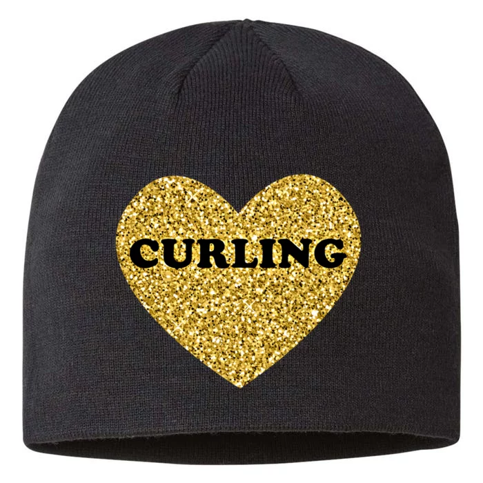 Curling I Love Curling Gift 8 1/2in Sustainable Knit Beanie