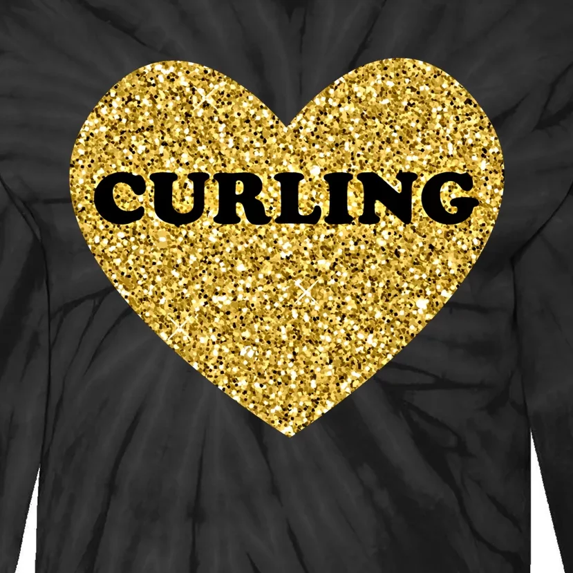 Curling I Love Curling Gift Tie-Dye Long Sleeve Shirt