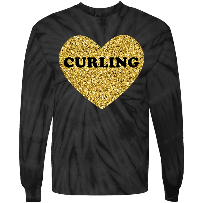 Curling I Love Curling Gift Tie-Dye Long Sleeve Shirt