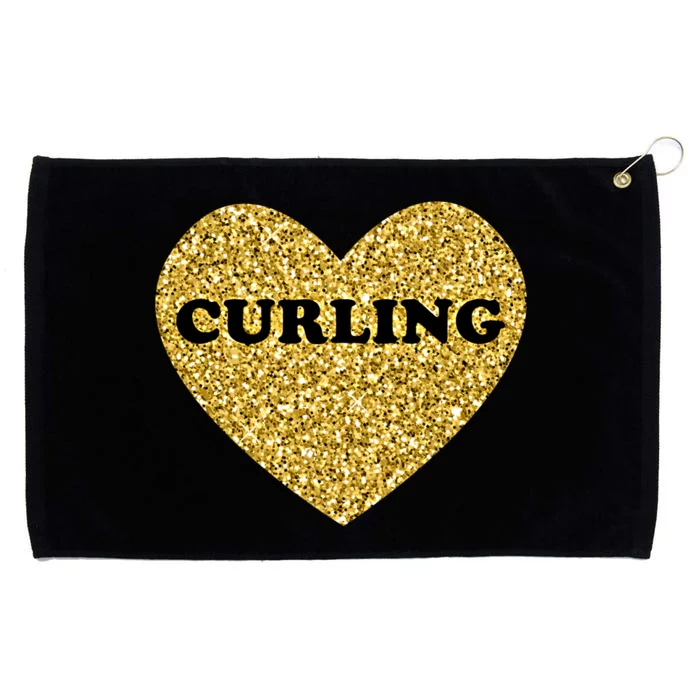 Curling I Love Curling Gift Grommeted Golf Towel