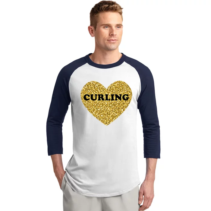 Curling I Love Curling Gift Baseball Sleeve Shirt