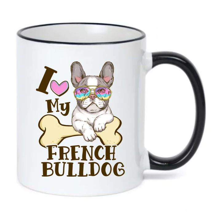 Cute I Love My French Bulldog Black Color Changing Mug