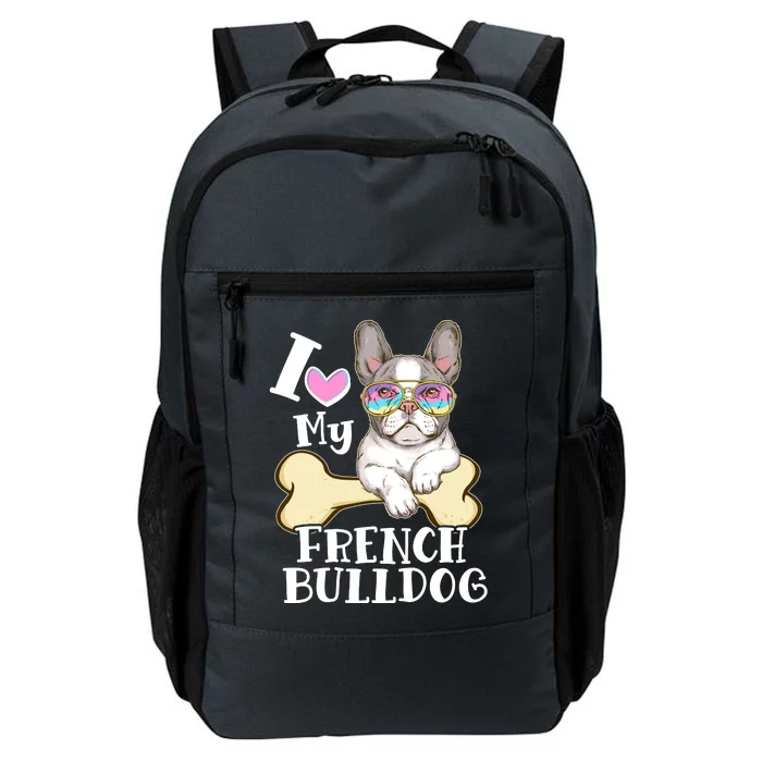 Cute I Love My French Bulldog Daily Commute Backpack