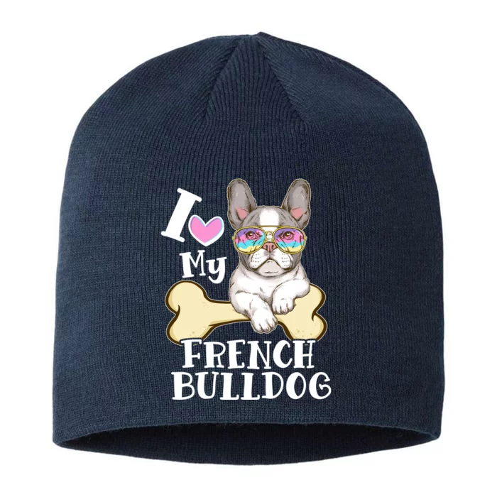 Cute I Love My French Bulldog 8 1/2in Sustainable Knit Beanie