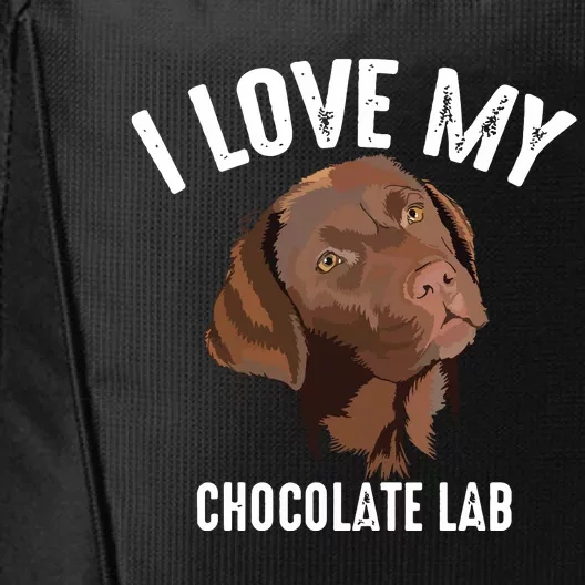 Cool I Love My Chocolate Lab Funny Brown Labrador Pet Gift City Backpack