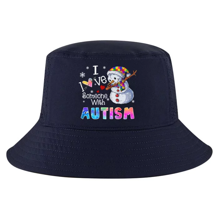 Christmas I Love Someone With Autism Snow Colorful Puzzle Gift Cool Comfort Performance Bucket Hat