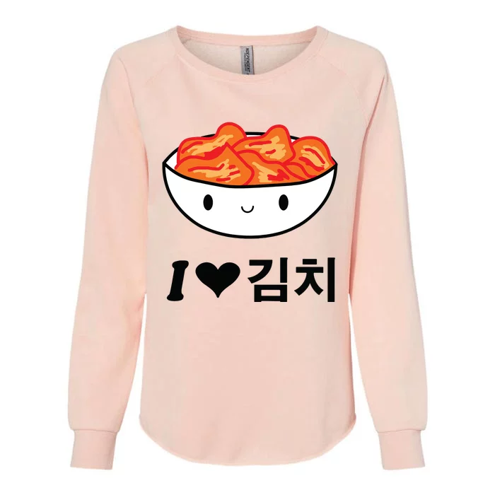 Cute I Love Kimchi South Korean Apparel Gift Idea Kpop Womens California Wash Sweatshirt