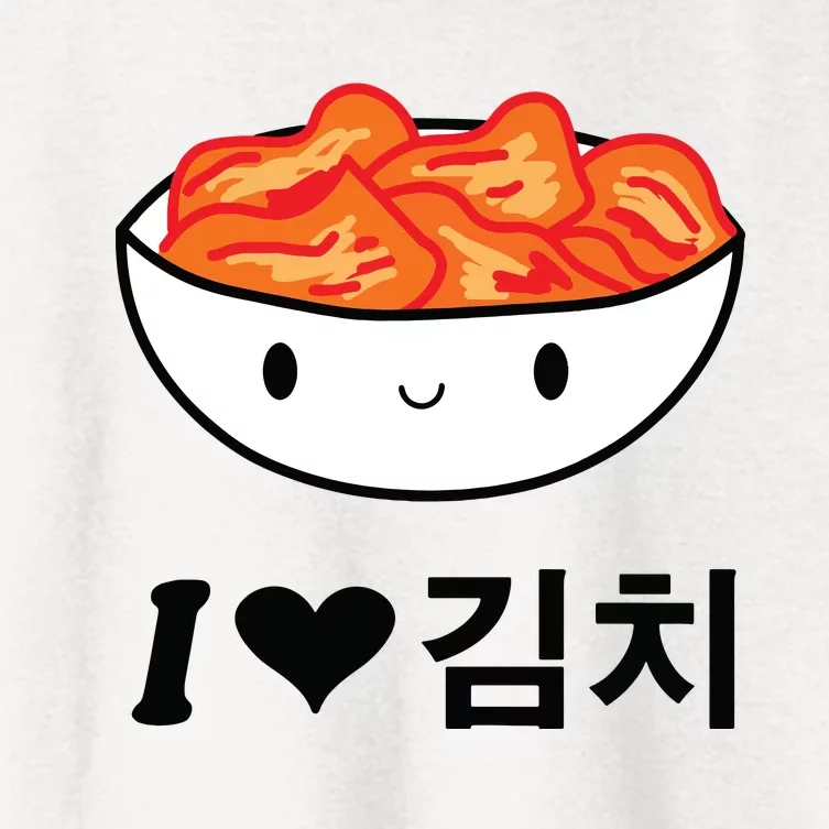 Cute I Love Kimchi South Korean Apparel Gift Idea Kpop Women's Crop Top Tee