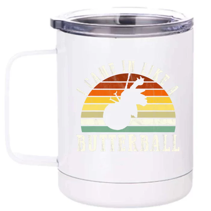 Came In Like A Butterball Funny Thanksgiving Front & Back 12oz Stainless Steel Tumbler Cup