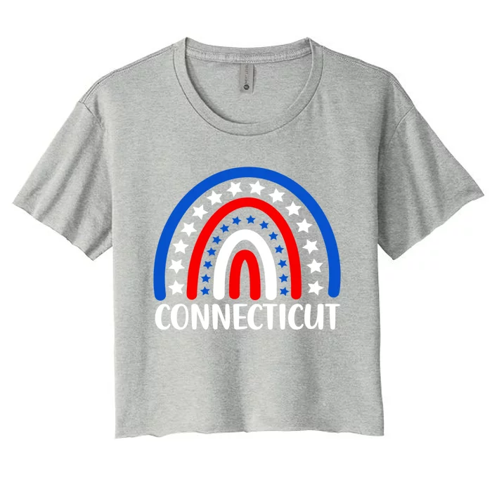 Connecticugift I Love Connecticut Usa Meaningful Gift Women's Crop Top Tee