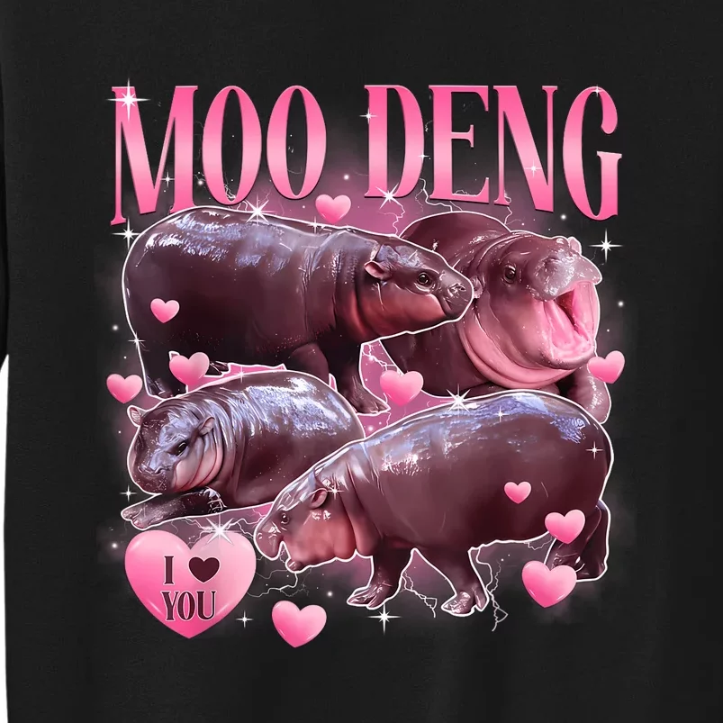 Cute I Love Moo Deng Baby Hippo Moo Deng I Heart Moo Deng Sweatshirt