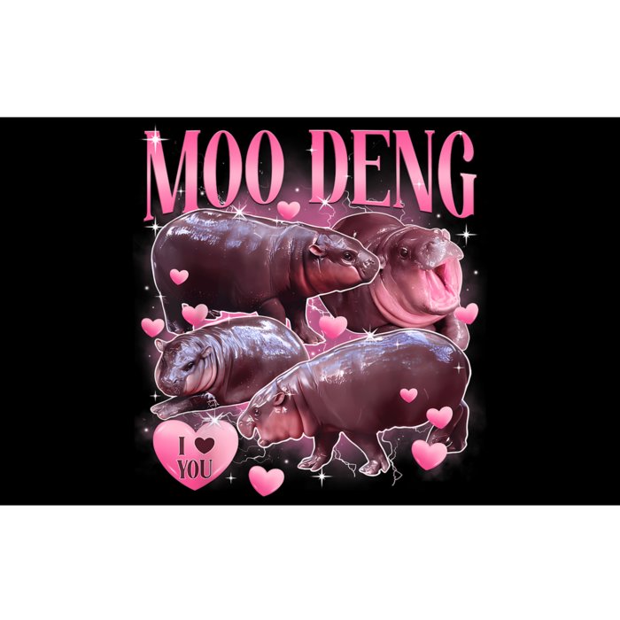 Cute I Love Moo Deng Baby Hippo Moo Deng I Heart Moo Deng Bumper Sticker