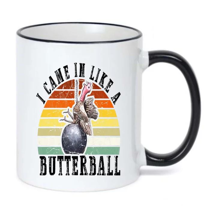 Came In Like A Butterball Funny Thanksgiving Black Color Changing Mug