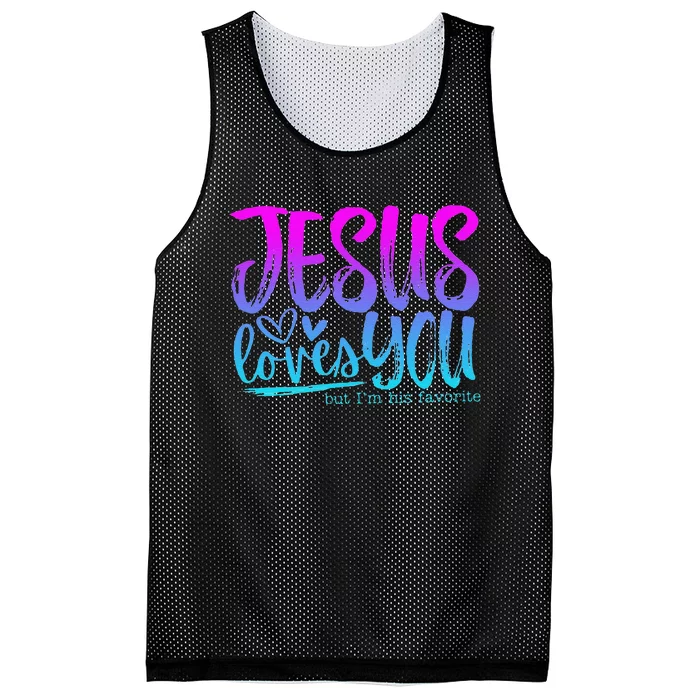 Christian I Love Jesus But I Cuss A Little Mesh Reversible Basketball Jersey Tank