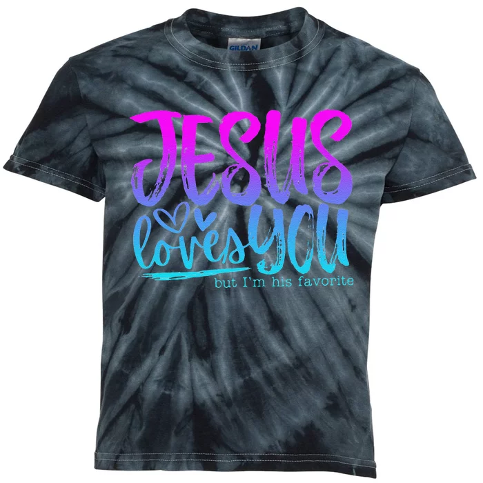 Christian I Love Jesus But I Cuss A Little Kids Tie-Dye T-Shirt