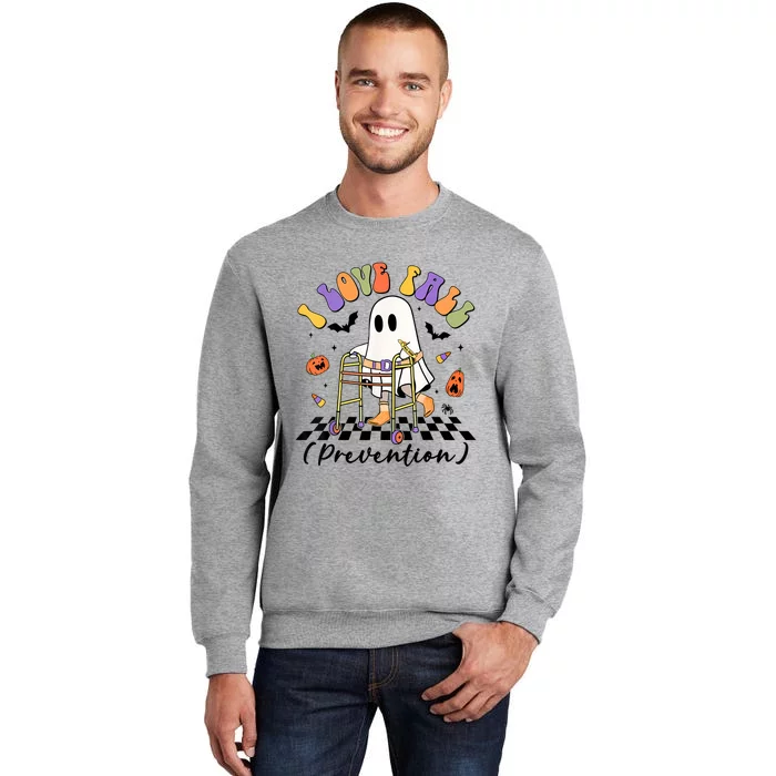 Cute I Love Fall Prevention Physical Therapy Ghost Halloween Sweatshirt