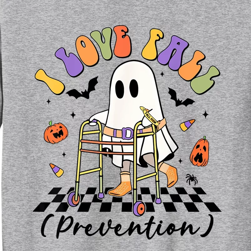 Cute I Love Fall Prevention Physical Therapy Ghost Halloween Sweatshirt