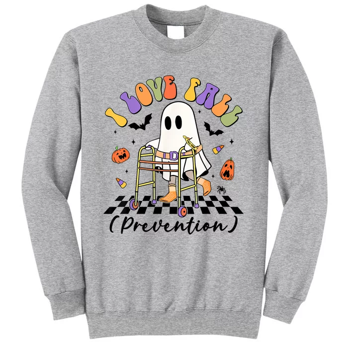 Cute I Love Fall Prevention Physical Therapy Ghost Halloween Sweatshirt