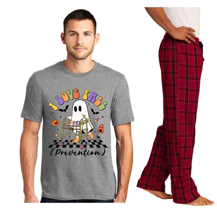 Cute I Love Fall Prevention Physical Therapy Ghost Halloween Pajama Set