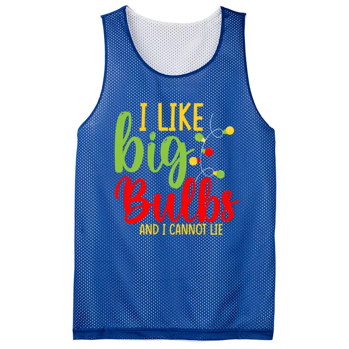 Cute I Like Big Bulbs And I Cannot Lie Christmas Outfit Funny Gift Mesh Reversible Basketball Jersey Tank