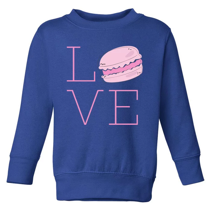 Cute I Love French Macaroon Macaron Cookie Gift Funny Gift Toddler Sweatshirt