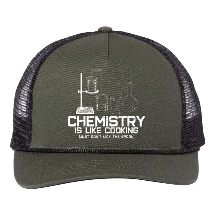 Chemistry Is Like Cooking Funny Chemist Nerd Gift Retro Rope Trucker Hat Cap