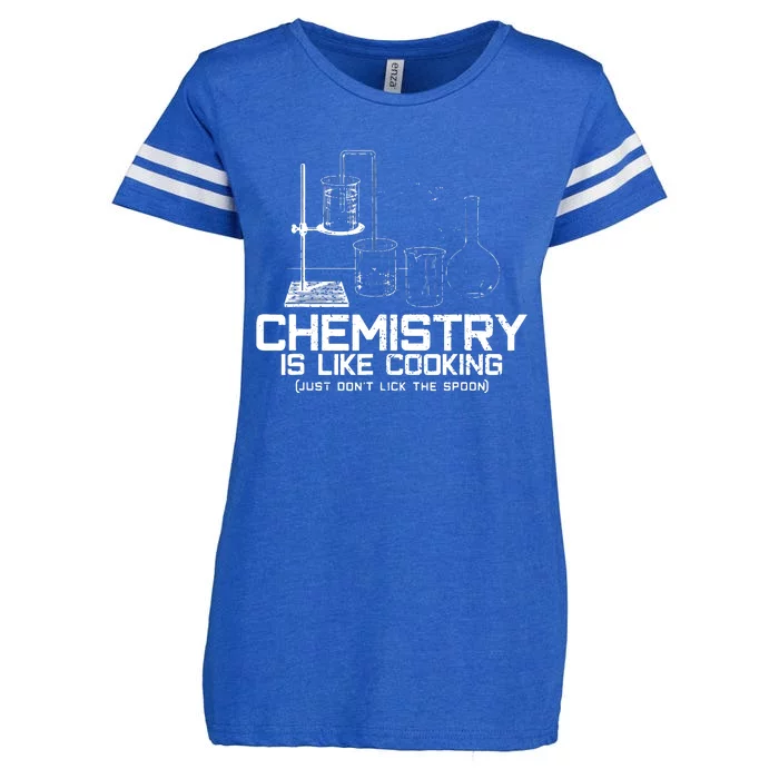 Chemistry Is Like Cooking Funny Chemist Nerd Gift Enza Ladies Jersey Football T-Shirt