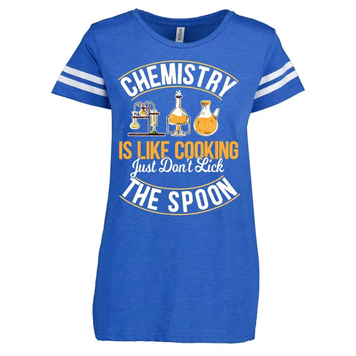 Chemistry Is Like Cooking Funny Chemist Science Nerd Lover Enza Ladies Jersey Football T-Shirt