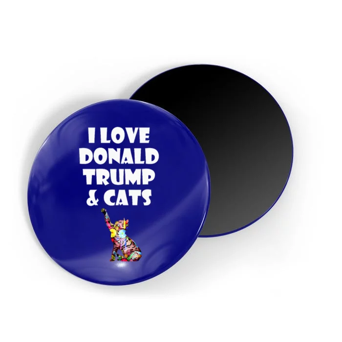 Cat I Love Donald Trump & Cats Maga Patriot Magnet