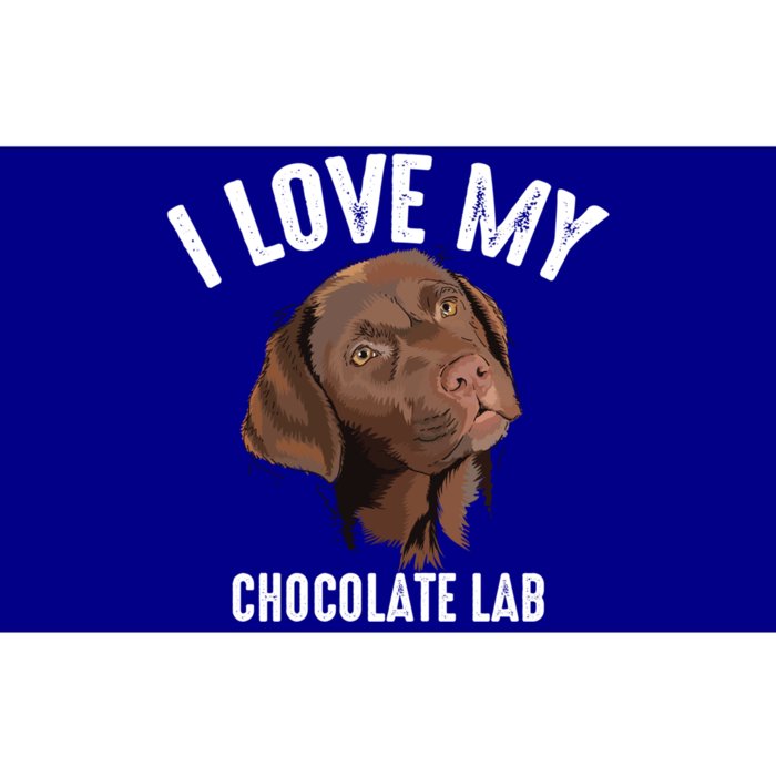 Cool I Love My Chocolate Lab Funny Brown Labrador Pet Gift Funny Gift Bumper Sticker