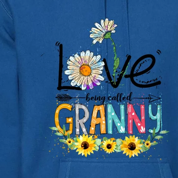 Cute I Love Being Called Granny Sunflower Mothers Day Gift Premium Hoodie