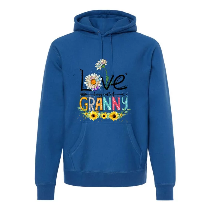 Cute I Love Being Called Granny Sunflower Mothers Day Gift Premium Hoodie