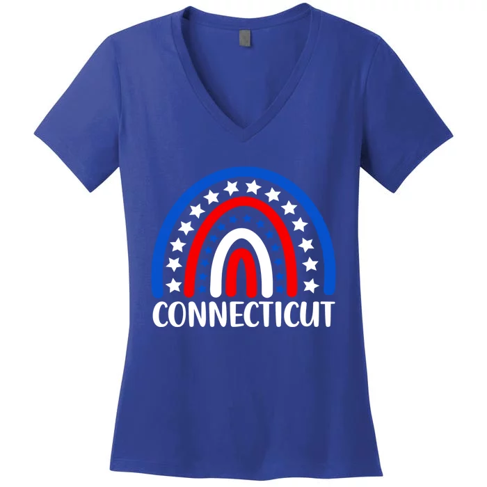 Connecticugift I Love Connecticut Usa Gift Women's V-Neck T-Shirt