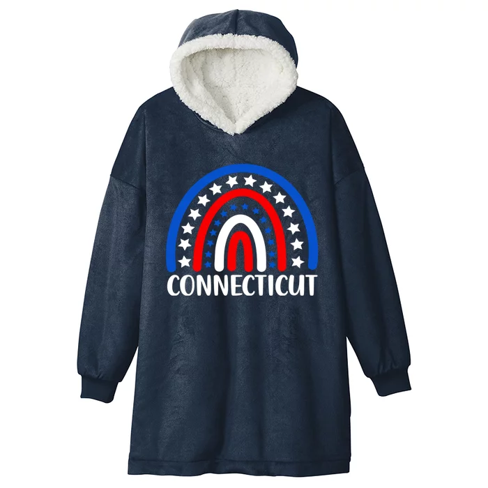 Connecticugift I Love Connecticut Usa Gift Hooded Wearable Blanket