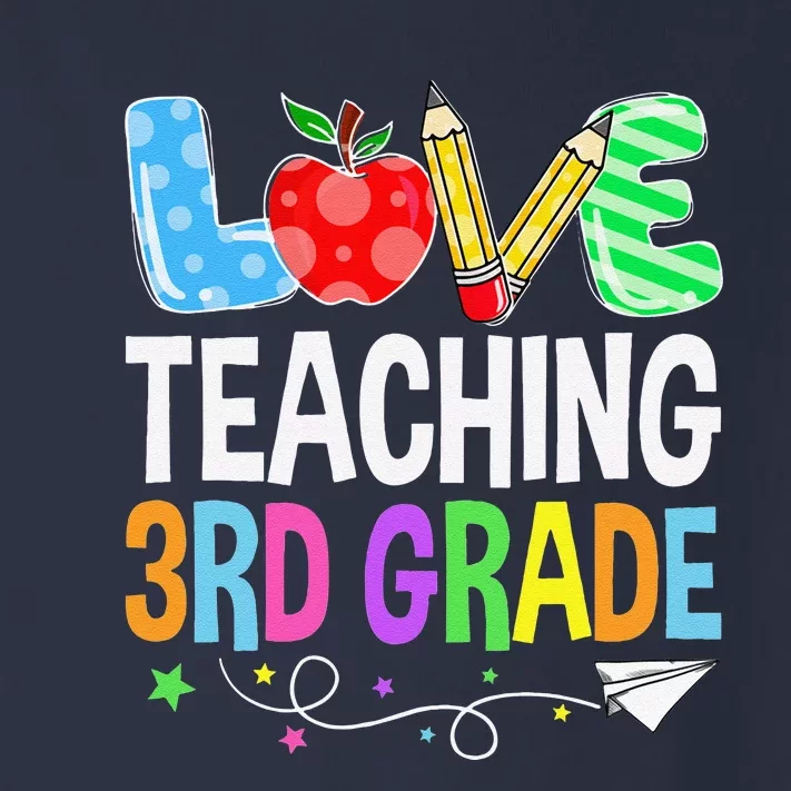 Cute I Love Teaching 3rd Grade First Day Of School Teacher Toddler Long Sleeve Shirt