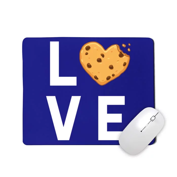 Cute I Love Chocolate Chip Cookies Gift Mousepad