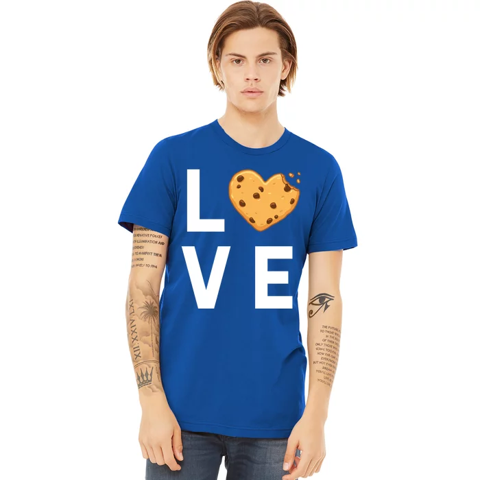 Cute I Love Chocolate Chip Cookies Gift Premium T-Shirt