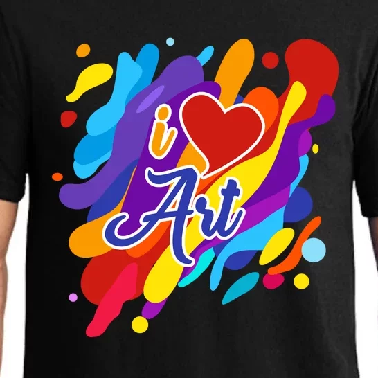 Cool I Love Art Teacher Artist Gift Supplies Pajama Set