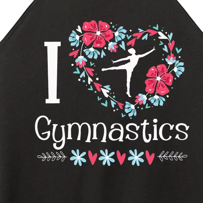 Cheerleading I Love Gymnastics Gymnast Acrobatic Women’s Perfect Tri Rocker Tank